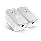 TP-LINK TL-PA4010P KIT AV600 POWERLINE PASSTHROUGH STARTER KIT 2X ADAPTERS WHITE/GREY