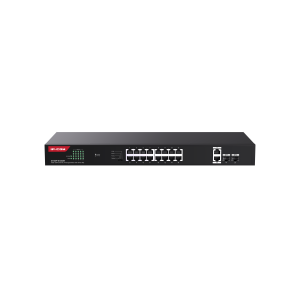 IP-COM ICMG1120P-16-250W 16PORT GIGABIT POE+ UNMANAGED SWITCH 230W 2X SFP 1G RACK MOUNT BROWN