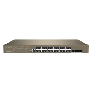IP-COM ICMG5328XP-24-410W 24PORT GIGABIT POE+ L3 SWITCH 4X 10G SFP+ 370W CLOUD/RACK MOUNT 240VAC BROWN
