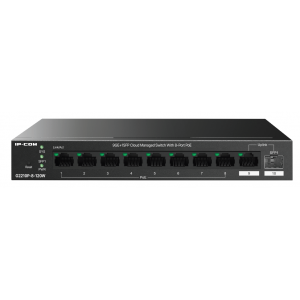 IP-COM ICMG2210P-8-120W 8PORT GIGABIT POE+ SWITCH 120W 1X SFP 1G L2 CLOUD MANAGED DESKTOP/RACK BROWN
