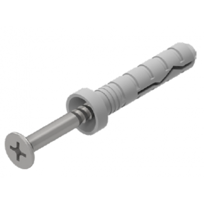 NYLON ANCHOR SCREW ROUND HEAD 5X 27MM  - 100 PACK