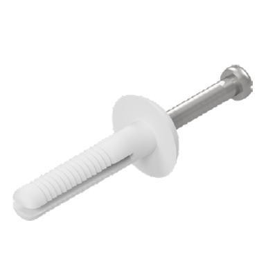 NYLON ANCHOR NAIL 304 STAINLESS STEEL MUSHROOM HEAD 5X 25MM  - 100 PACK