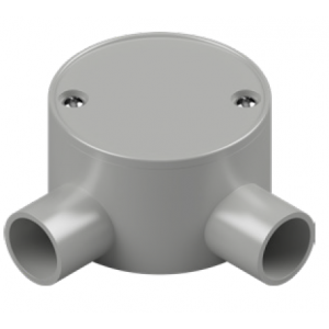 MATELEC JBS-25G/2A PVC JUNCTION BOX 25MM 2 WAY ANGLE SHALLOW GREY