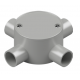 JUNCTION BOX SHALLOW PVC 20MM 4 WAY GREY