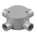 JUNCTION BOX SHALLOW PVC 20MM 4 WAY GREY