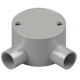 JUNCTION BOX SHALLOW PVC 20MM 2W ANG GRY