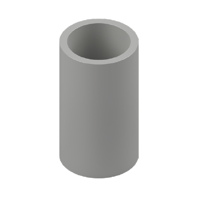 COUPLING PLAIN/SCREW PVC 25MM GREY