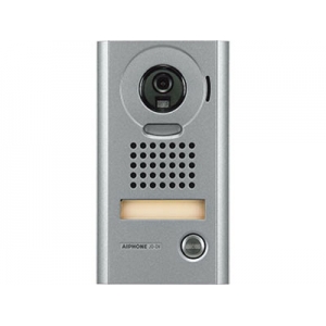 AIPHONE JO SERIES 2/4-WIRE INTERCOM 1 BUTTON AUDIO/VIDEO DOOR STATION SILVER RESIDENTIAL MECHANICAL BUTTON MET