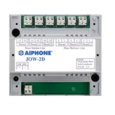 AIPHONE JO SERIES 2/4-WIRE INTERCOM 2 DOOR ADAPTOR/MIXER GREY RESIDENTIAL PLASTIC 18VDC