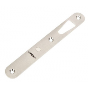 FSH DB1260LPLATE LONG STRIKE PLATE FOR DB1260 DROP BOLT SILVER