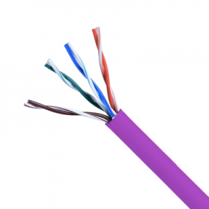 CAT5E UTP 4P/24AWG SOLID, PVC PURPLE