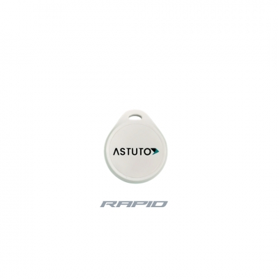 ASTUTO RAPID TAG ENCRYPTED WHITE COMPATIBLE WITH ALL ASTUTO RAPID READERS 13.56MHz 42.1Hx36.1Wx6.3D (MM)